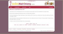 Desktop Screenshot of anantmatrimony.com